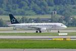 A320-214 HB-IJN der Swiss mit Star Alliance Beklebung der am 15.9.18 in Zürich zu seinem Gate rollt.
