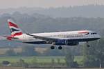 British Airways, G-EUYO, Airbus, A 320-232 sl, MUC-EDDM, München, 05.09.2018, Germany