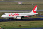 Laudamotion Airbus A320-232 OE-LMB rollt zum Gate in Düsseldorf 19.1.2020