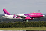 Wizz Air Airbus A320-232 HA-LPO bei der Landung in Dortmund 3.8.2020