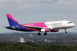Wizz Air Airbus A320-232 HA-LWU bei der Landung in Dortmund 3.8.2020