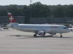 SWISS-Airbus A320-200 nach der Landung in Berlin-Tegel