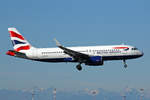British Airways, G-EUYU, Airbus A320-232, msn: 6028, 28.September 2020, MXP Milano-Malpensa, Italy.