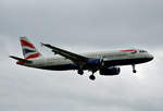 British Airways, Airbus A 320-232, G-EUUO, TXL, 11.10.2020
