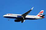 British Airways, Airbus A 320-232, G-EUYP, BER, 19.12.2020
