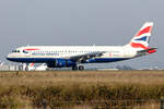British Airways, G-EUUL, Airbus, A320-232, 10.10.2021, CDG, Paris, France
