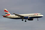 British Airways, G-EUUR, Airbus A320-232, msn: 2040, 02.Januar 2022, ZRH Zürich, Switzerland.