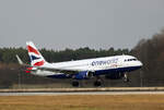 British Airways, Airbus A 320-232, G-EUYP, BER, 03.03.2024