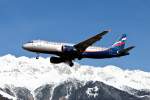 Landung A320/Aeroflot/Innsbruck (LOWI / INN) / 27.02.2010.
