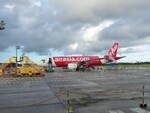 Air Asia, Airbus A 320-216, RP-C8963, Flughafen Caticlan/Boracay (MPH/RPVE), 18.4.2025