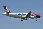 Edelweiss, A320-200, HB-IJU,  Corvatsch , 22.6.25, Zürich