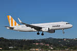 Condor (Operated by Bulgaria Air), LZ-FBK, Airbus A320-214, msn: 7345, 26.Mai 2025, CFU Corfu, Greece.