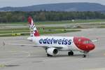 Edelweiss, A320-200, HB-JJM,  Brienzer Rothorn , 6.10.25, Zürich.