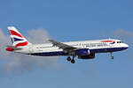 British Airways, G-EUYG, Airbus A320-232, msn: 4238, 04.Januar 2026, ZRH Zürich, Switzerland.