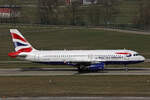 British Airways, G-EUYE, Airbus A320-232, msn: 3912, 07.März 2026, ZRH Zürich, Switzerland.