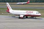 Air Berlin A 320-214 D-ABDP bei der Ankunft in Berlin-Tegel am 31.07.2010