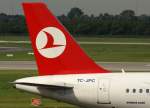 Turkish Airlines, TC-JPC, Airbus A 320-200  Hasankeyf  (Seitenleitwerk/Tail), 2010.09.23, DUS-EDDL, Düsseldorf, Germany     