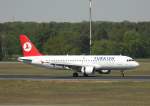 Turkish Airlines A 320-214 TC-JPU nach der Landung in Berlin-Tegel am 07.05.2011