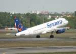 Spanair A 320-232 EC-JNC beim Start in Berlin-Tegel am 08.05.2011