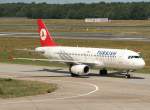 Turkish Airlines A 320-232 TC-JPF bei der Ankunft in Berlin-Tegel am 25.06.2011