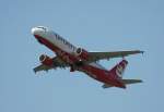 Air Berlin A 320-214 D-ABFM beim Start in Berlin-Tegel am 06.07.2011
