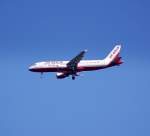Air Berlin mit Airbus A 320-214 D-ABDI beim Landeanflug zum Flughafen Berlin Tegel (TXL) ber Berlin-Pankow, 02.05.08.