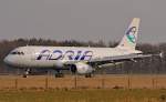 ADRIA S5.AAS Airbus A320 bei Landung an Maribor Flughafen MBX./ 31.01.2012