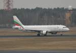 Bulgaria Air A 320-214 LZ-FBC nach der Landung in Berlin-Tegel am 27.01.2012