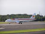 Iberia A320 EC-HDT @DUS on RWY 23L @DUS 16.08.2012
