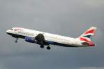 British Airways A 320-232 G-EUUG beim Start in Berlin-Tegel am 17.05.2012