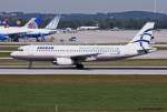 Aegean Airlines, SX-DGC, Airbus A 320-232 beim Start in MUC nach Athen (ATH) 28.08.2012