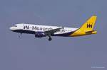 Monarch Airlines, G-OZBX, A320-214 im Landeanflug in MUC aus London-Luton (LTN)  14.03.2013