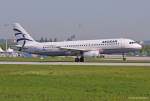 Aegean Airlines, SX-DVU  Pheidias , A320-232 bei der Landung in MUC aus Thessaloniki (SKG) 15.05.2013