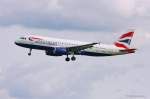 British Airways, G-EUUE, A320-232 im Landeanflug in MUC aus London (LHR) 21.05.2013