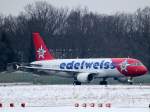 Edelweiss Air A 320-214 HB-IHY kurz vor dem Start in Berlin-Tegel am 01.04.2013