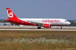 D-ABFF / Air Berlin / A320-214 in MUC beim Start nach Palma de Mallorca (PMI) 17.07.2013