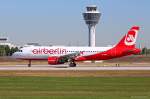 D-ABFG / Air Berlin / A320-214 bei der Landung in MUC aus Heraklion (HER) 02.08.2013