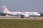 TS-IMV  Ibn El Jazzar  / Tunisair / A320-214 in MUC beim Start nach Djerba (DJE) 16.08.2013