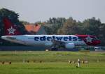Edelweiss Air A 320-214 HB-IHX kurz vor dem Start in Berlin-Tegel am 28.09.2013