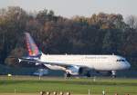 Brussels Airlines A 320-214 OO-SNB kurz vor dem Start in Berlin-Tegel am 31.10.2013