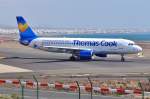 OO-TCI / Thomas Cook Airlines Belgium / A320-214 rollt in Arrecife (ACE) zum Start 19.03.2014
