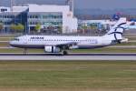 SX-DVK / Aegean Airlines / A320-232 in MUC bei der Landung aus Athen (ATH) 03.04.2014