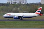 G-EUYE British Airways Airbus A320-232    in Tegel am 09.04.2014 gelandet