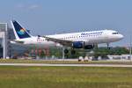 TS-INB / Nouvelair / A320-214 bei der Landung in MUC aus Enfidha (NBE) 07.06.2014