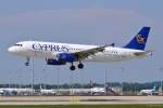 5B-DCK  Pafos  / Cyprus Airways / A320-232 in MUC vor der Landung aus Larnaca (LCA) 11.06.2014