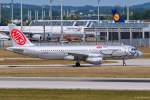 OE-LEF  Sirtaki  / Niki / A320-214 nach der Landung in MUC aus Neapel (NAP) 23.06.2014