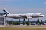SX-DVJ  Exelixis  / Aegean Airlines / A320-232 vor der Landung in MUC aus Thessaloniki (SKG) 26.06.2014