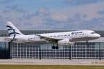 SX-DVY / Aegean Airlines / A320-232 vor der Landung in MUC aus Athen (ATH) 26.06.2014
