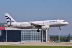 SX-DVN / Aegean Airlines / A320-232 vor der Landung in MUC aus Athen (ATH) 19.07.2014