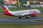 Air Berlin /ETIHAD Airways Airbus A320-214 D-ABDU beim Start in Berlin-Tegel im July 2014.